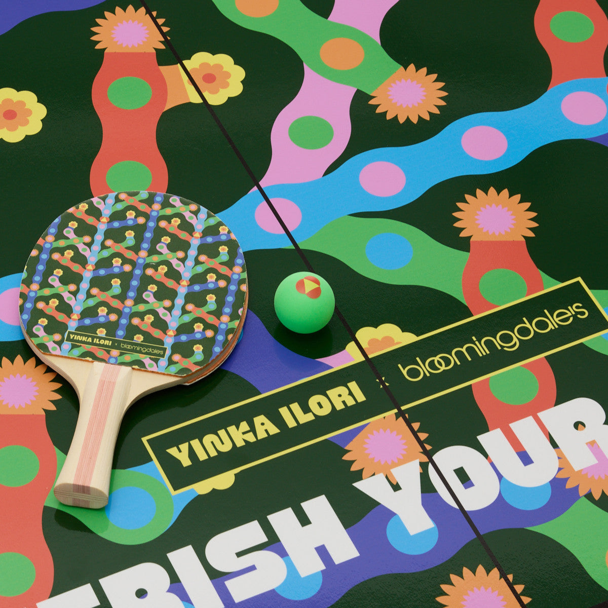 Yinka Ilori x Bloomingdale's CHERISH YOUR MAGIC Portable - Ping Pong Table *