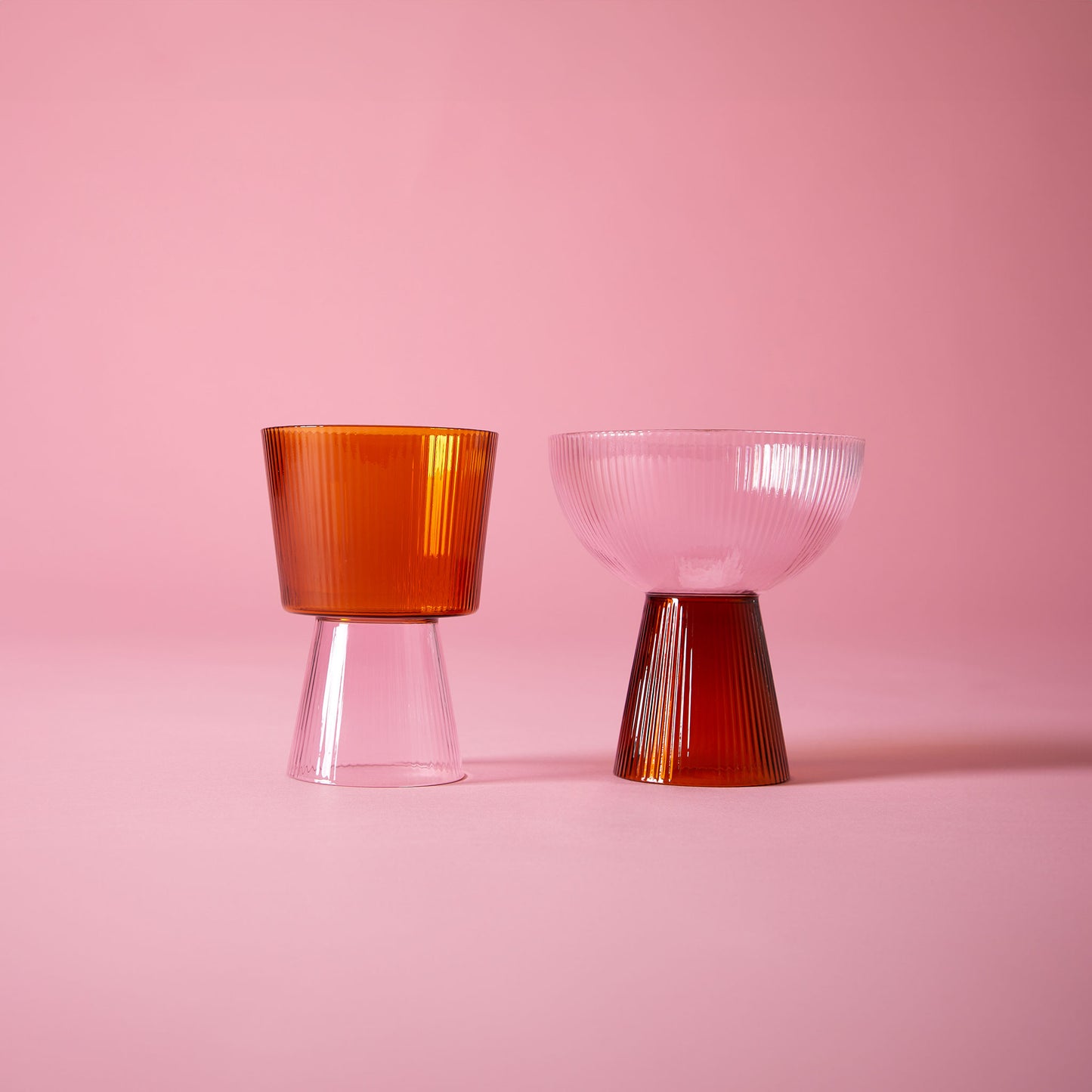 OORUN DIDUN Drinking Glasses - Pink/Amber