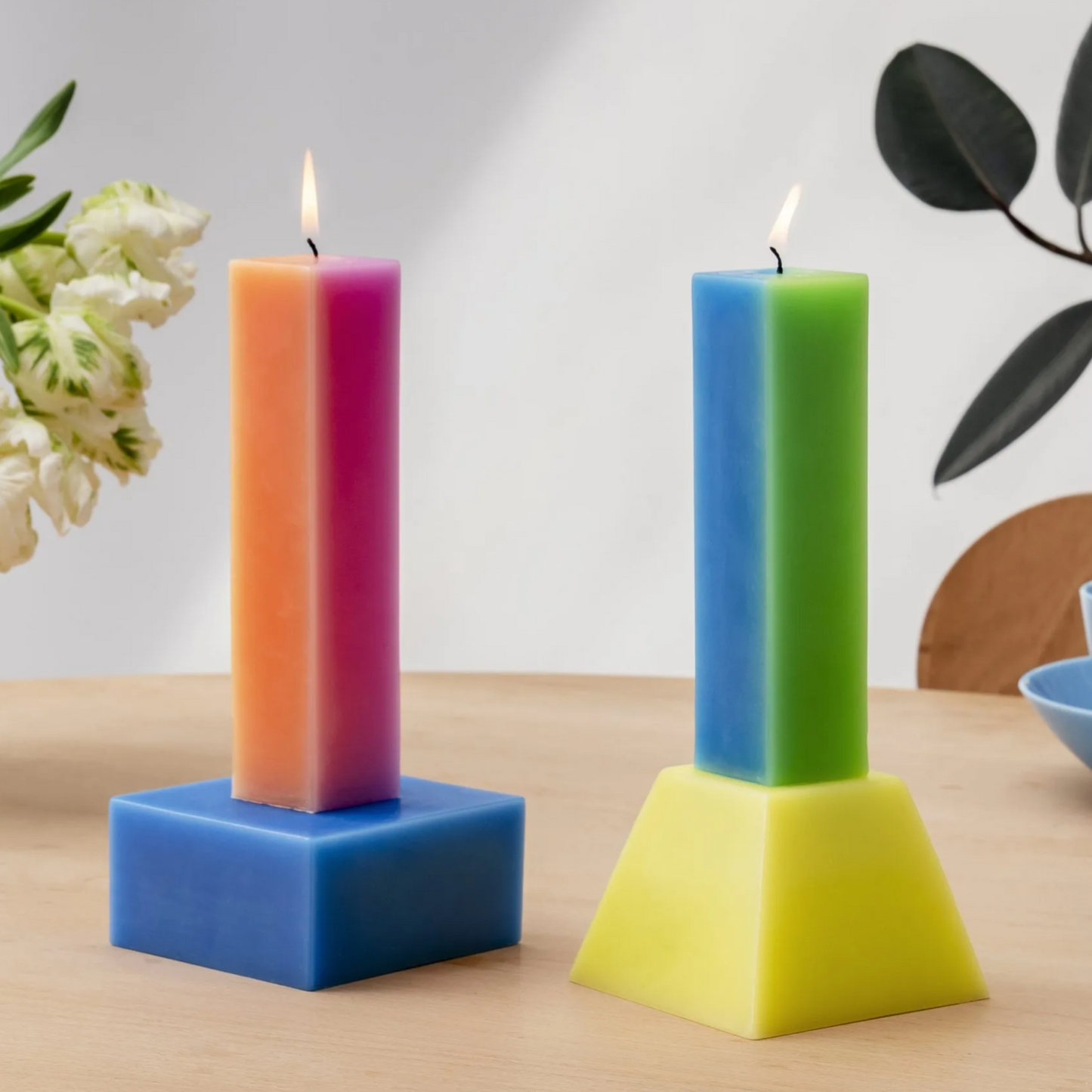 HAPPINESS Candle 2 - Orange/Pink