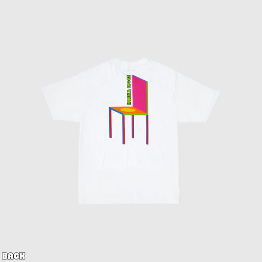 CHAIRMAN TYPES OF HAPPINESS Back Print T-Shirt - White