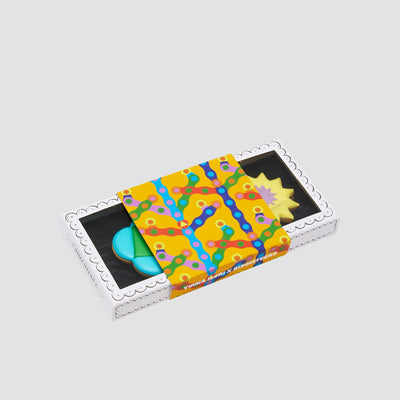 Set of 3 Hand-Iced Flower Biscuits - Yellow