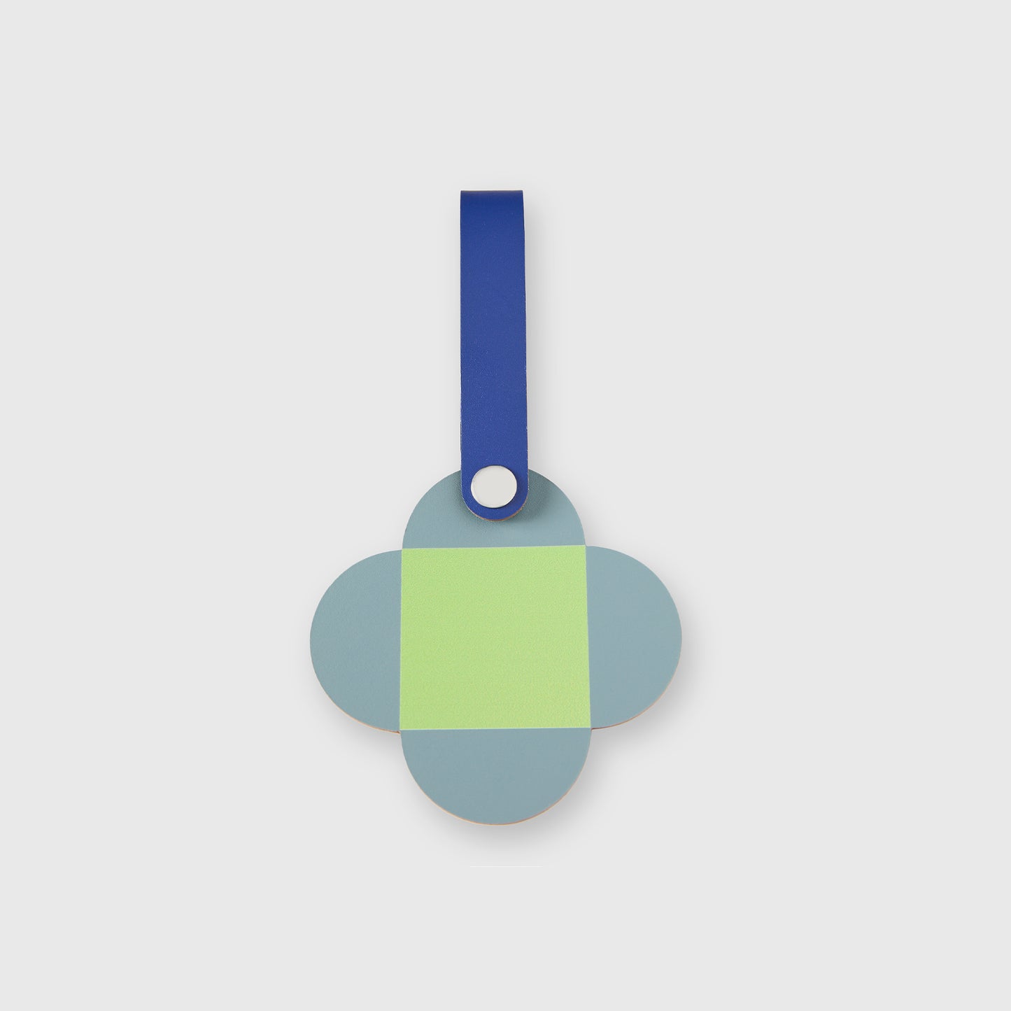 MELODIOUS FLOWERS Leather Luggage Tag - Sky