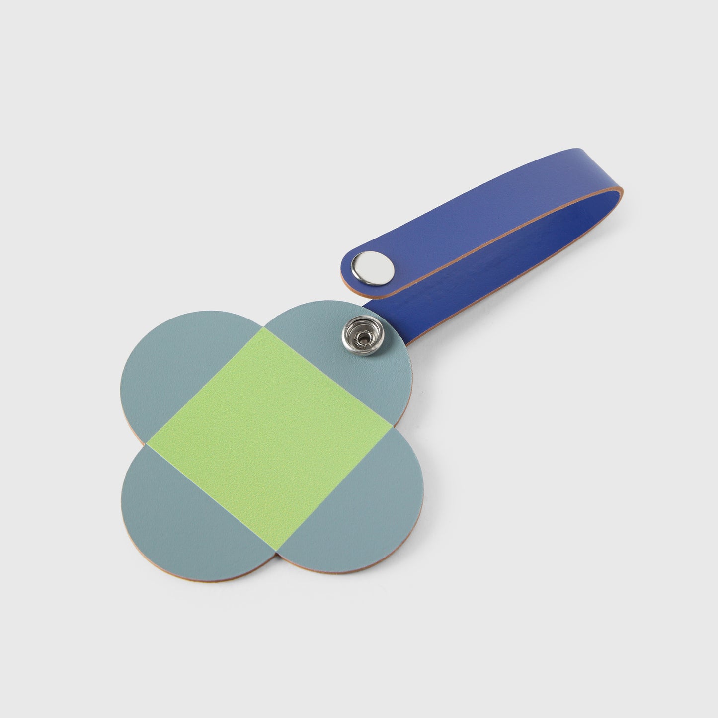 MELODIOUS FLOWERS Leather Luggage Tag - Sky