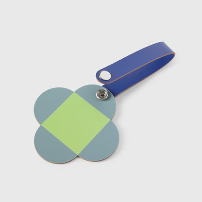 MELODIOUS FLOWERS Leather Luggage Tag - Sky