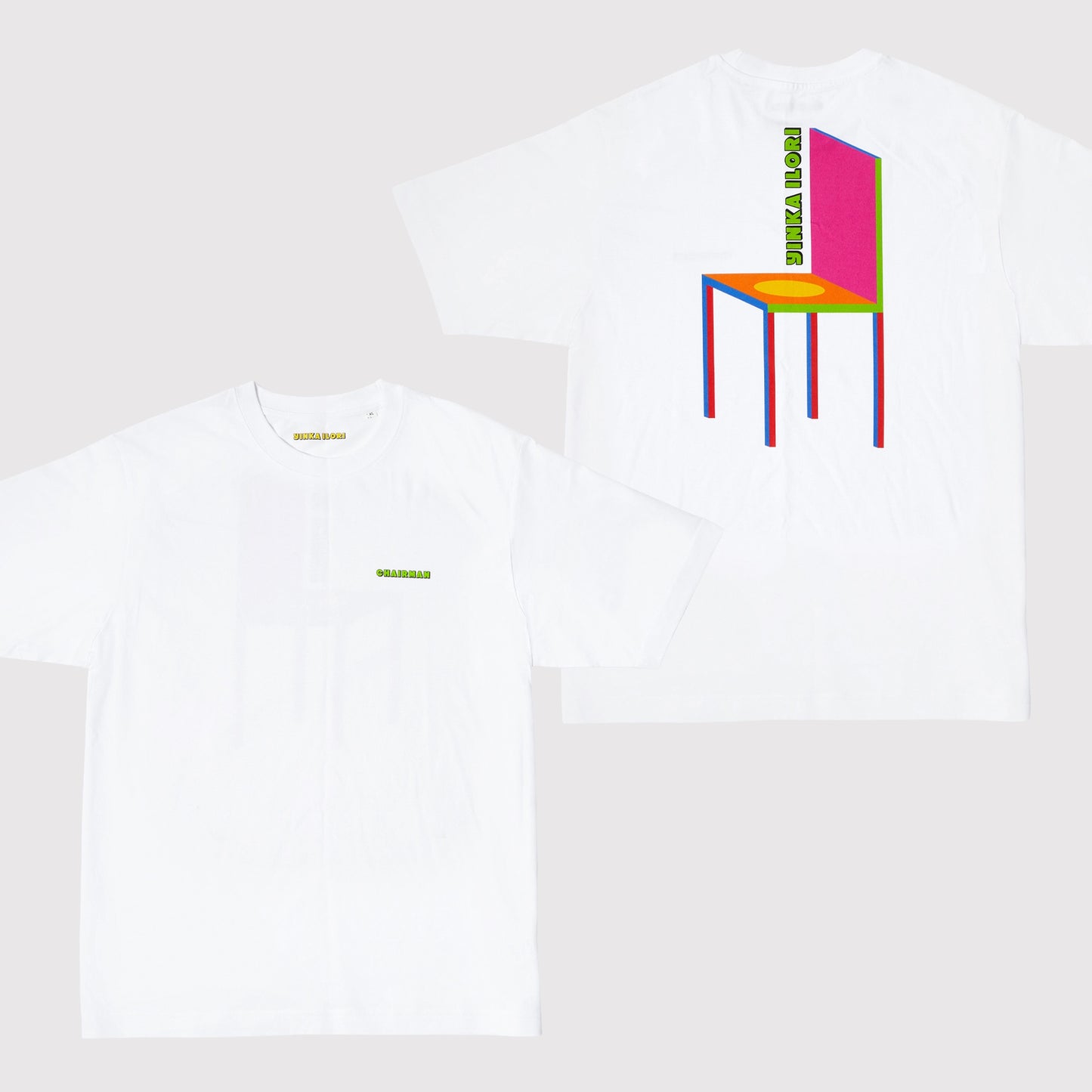 CHAIRMAN TYPES OF HAPPINESS Back Print T-Shirt - White