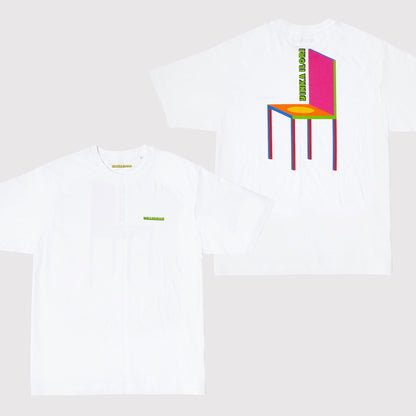CHAIRMAN TYPES OF HAPPINESS Back Print T-Shirt - White
