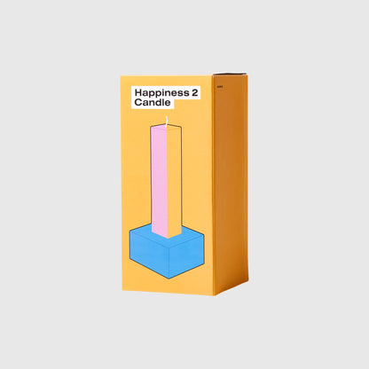 HAPPINESS Candle 2 - Orange/Pink