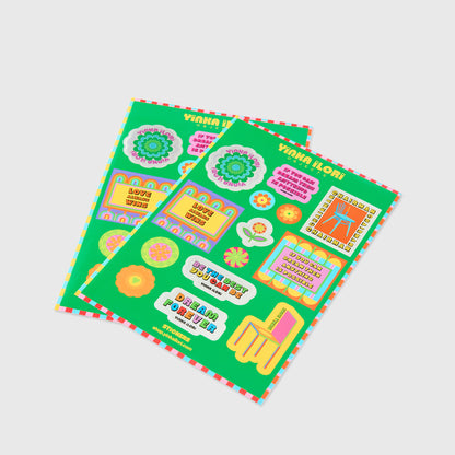 Kaleidoscopic Bloom Stickers