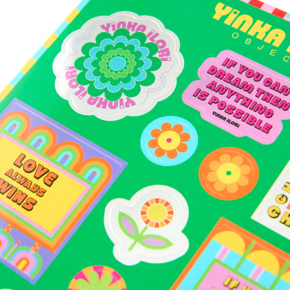 Kaleidoscopic Bloom Stickers