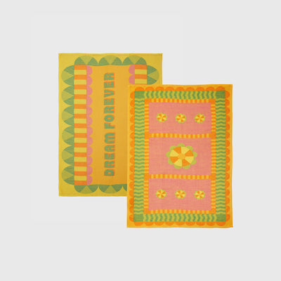 O DARA LATI DARA Set of 2 Tea Towels