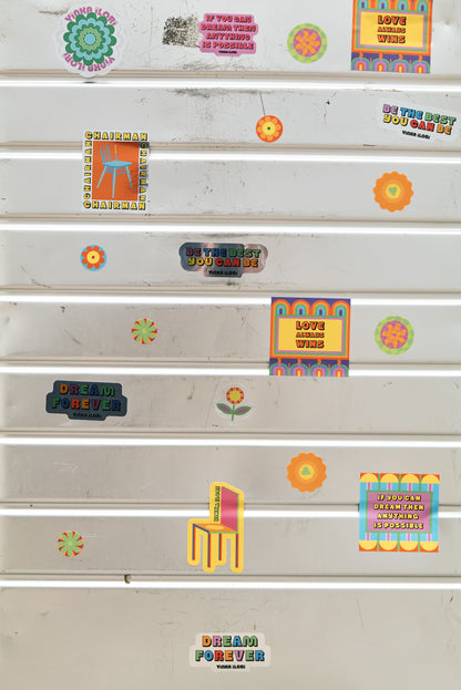 Kaleidoscopic Bloom Stickers