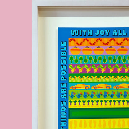 WITH JOY ALL THINGS ARE POSSIBLE PRINT